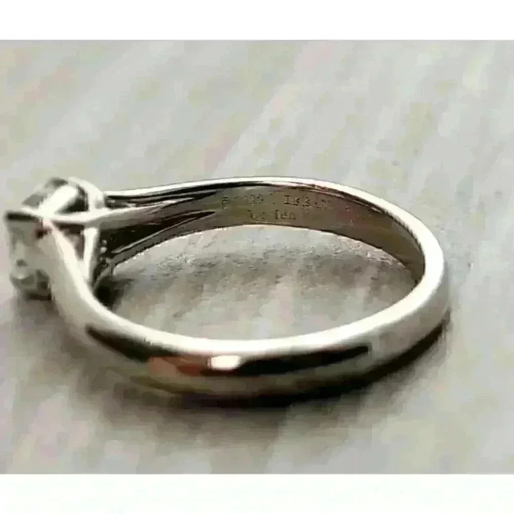 Tiffany & Co Platinum Lucida © .36ct Diamond Engagement Ring Discontinued Size 3 - Picture 14 of 15